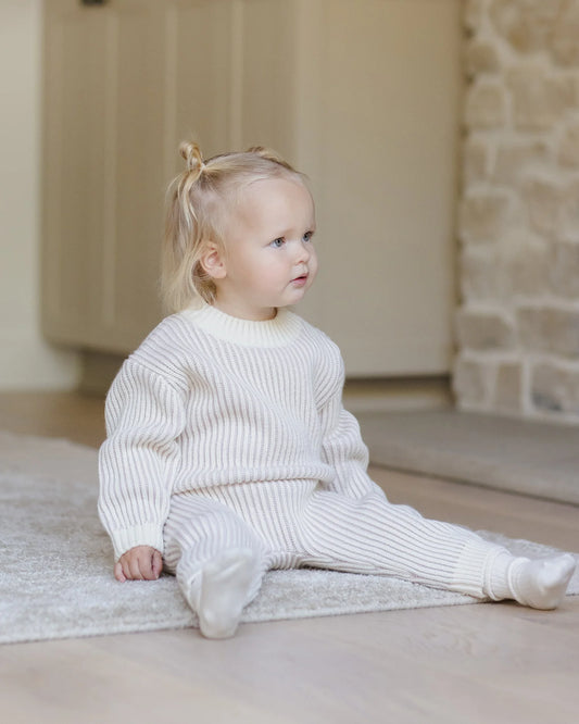 Relaxed Knit Sweater + Pant Set || Lilac