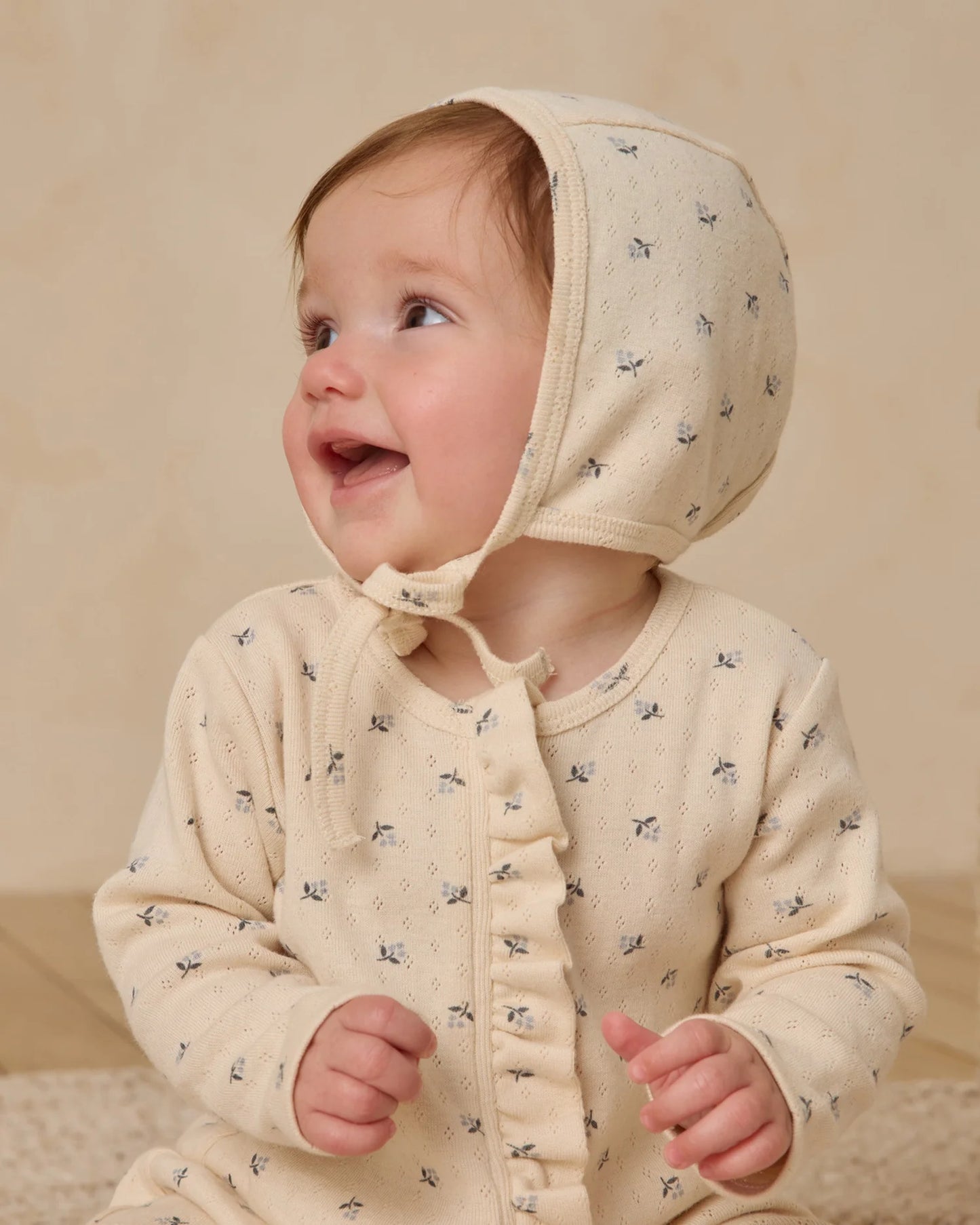 Ruffle Jumpsuit || Blue Ditsy