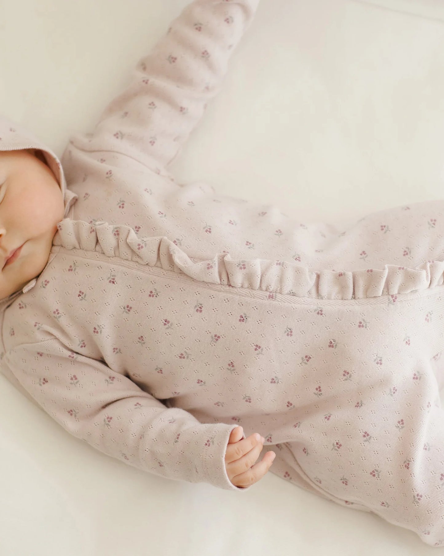 Ruffle Jumpsuit || Lilac Ditsy