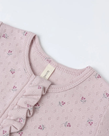 Ruffle Jumpsuit || Lilac Ditsy