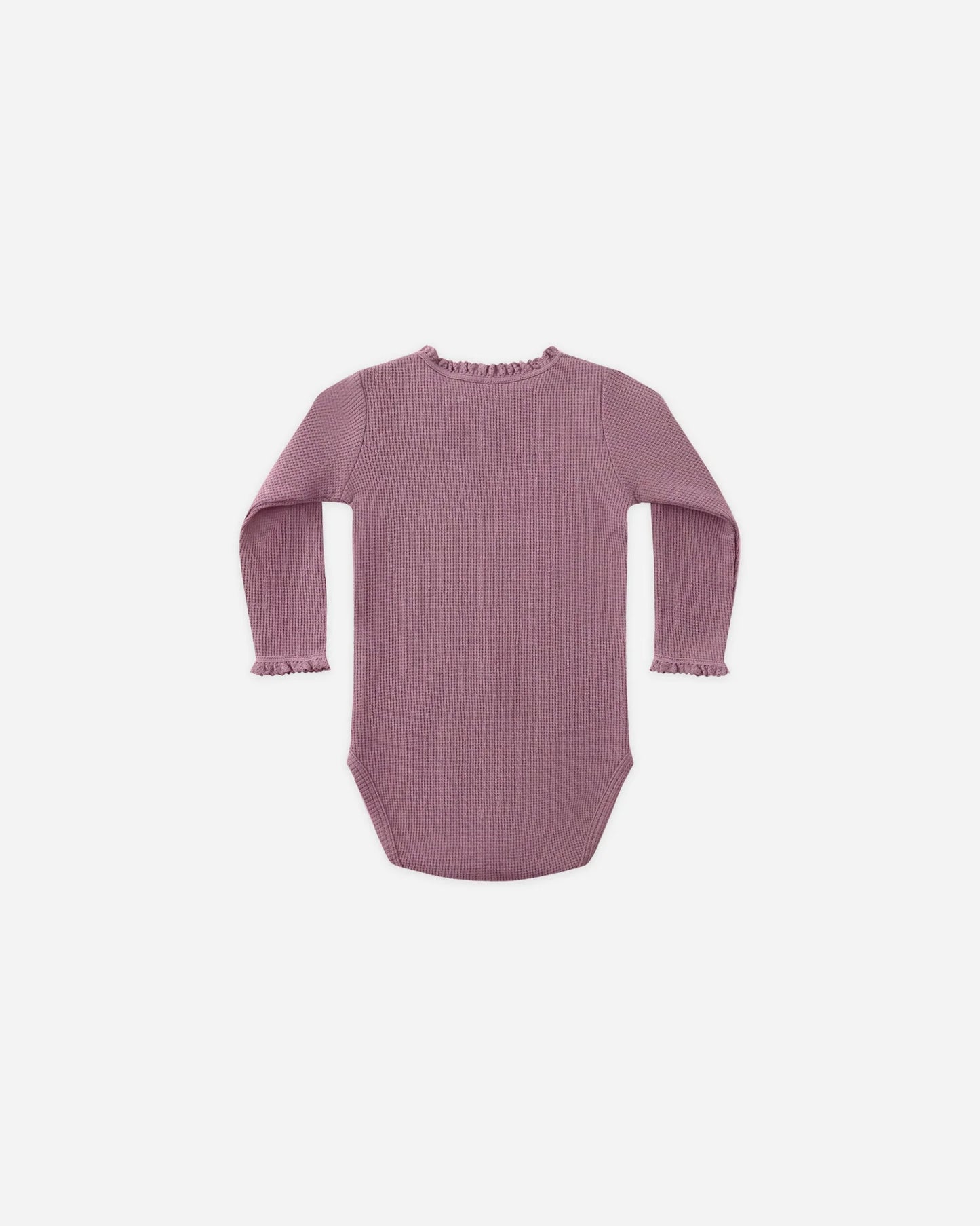 Waffle Long Sleeve Bodysuit + Skirted Bloomer  || Mulberry