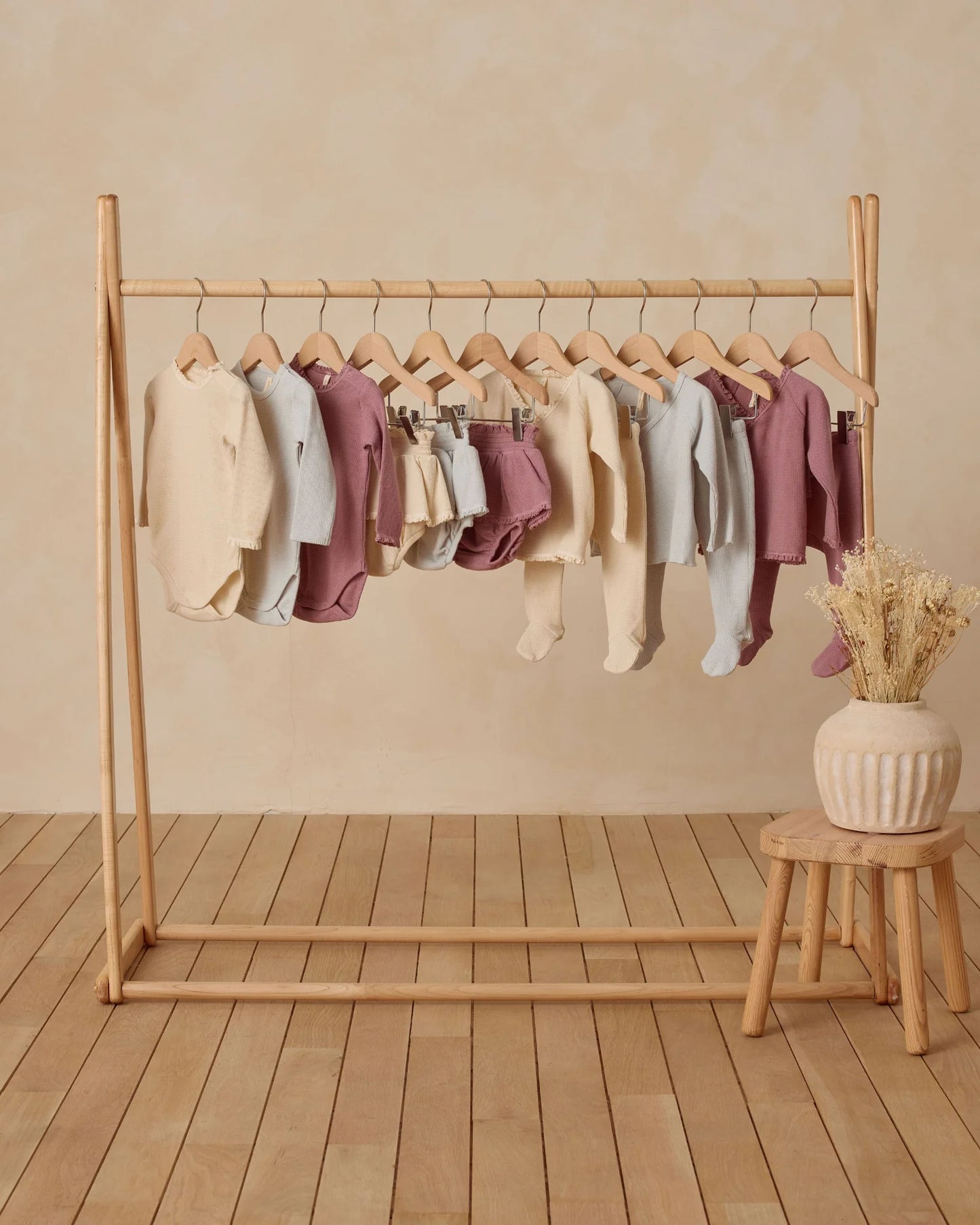 Waffle Long Sleeve Bodysuit + Skirted Bloomer  || Mulberry