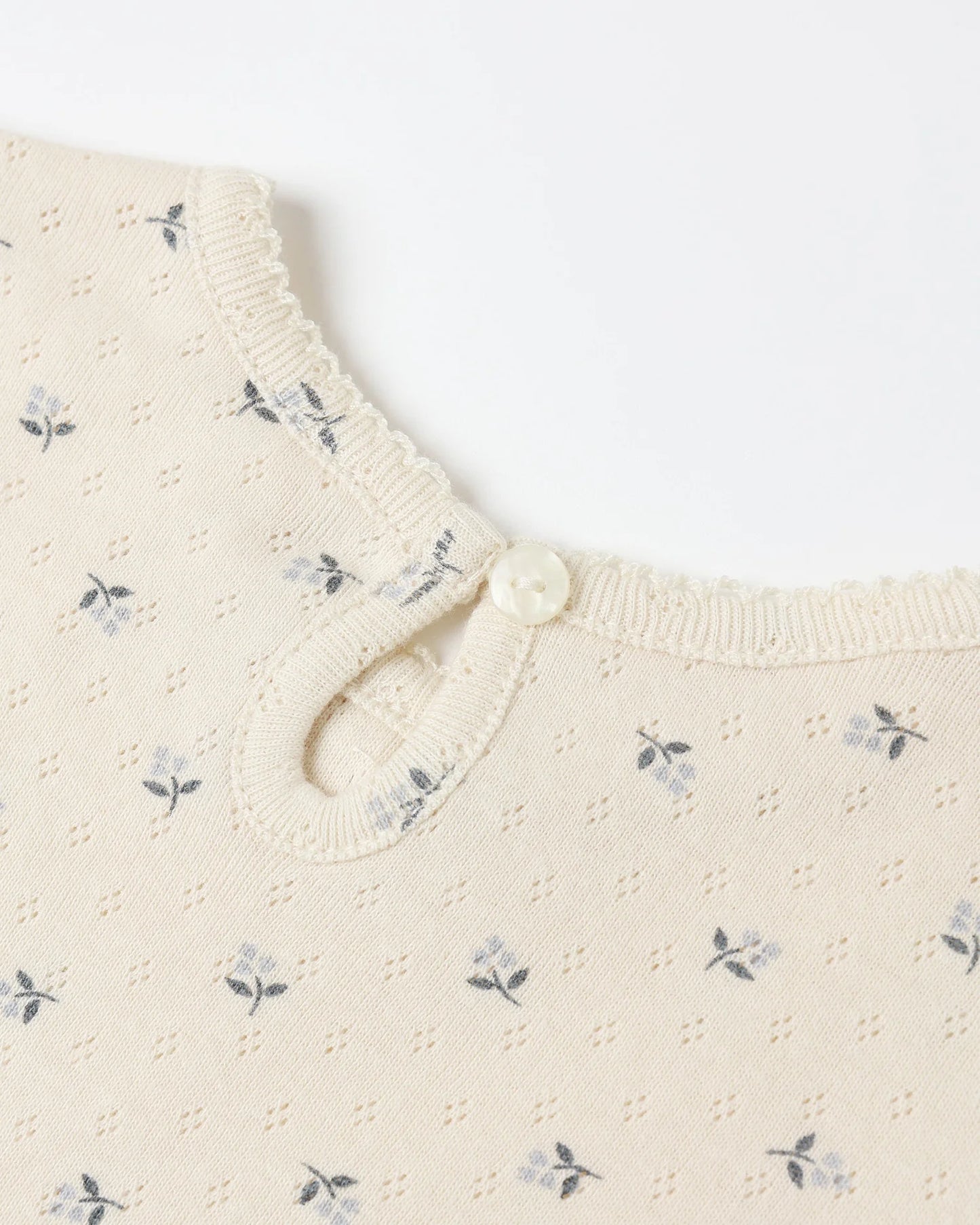 Pointelle Long Sleeve Tee + Legging || Blue Ditsy