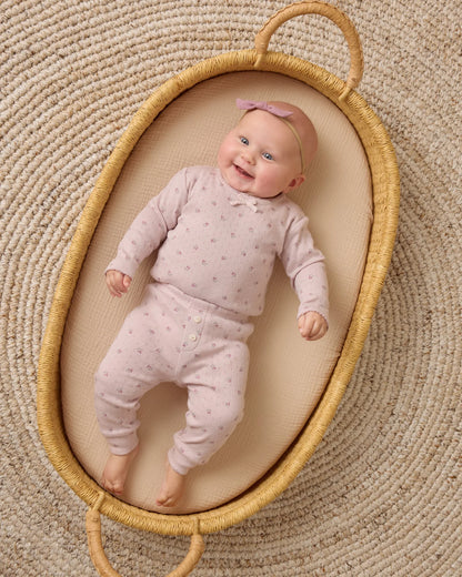 Pointelle Long Sleeve Tee + Legging || Lilac Ditsy