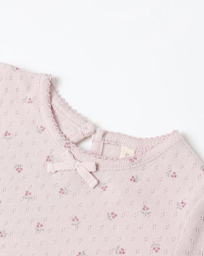 Pointelle Long Sleeve Tee + Legging || Lilac Ditsy