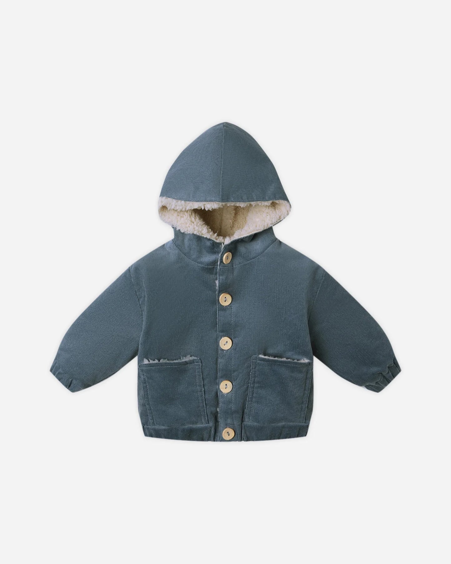 Corduroy Hooded Jacket || Ocean