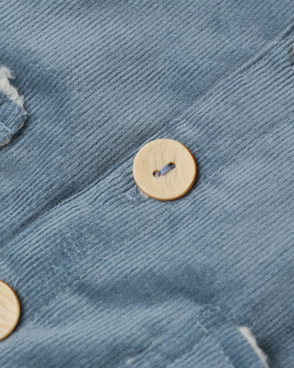 Corduroy Hooded Jacket || Ocean