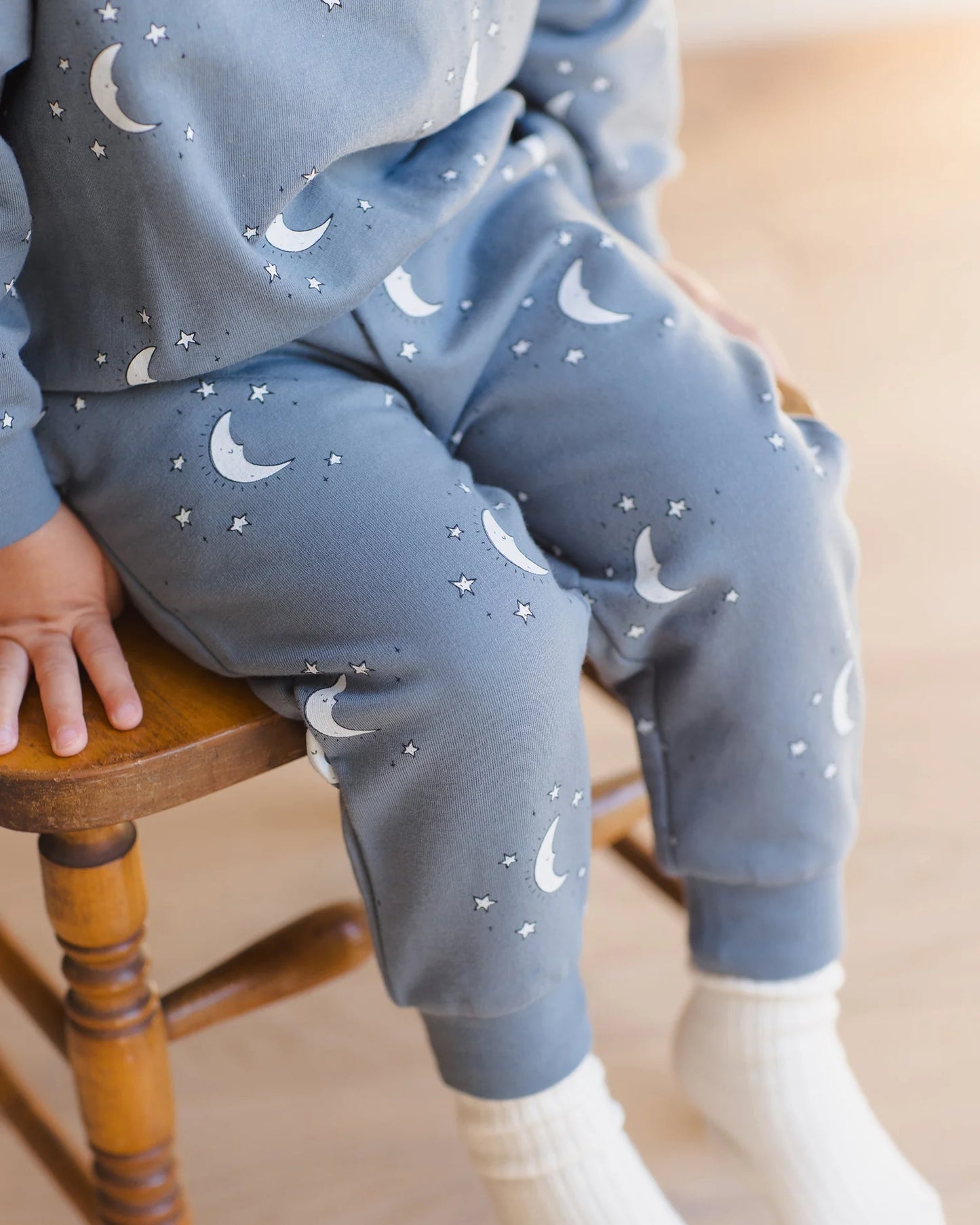 Relaxed Fleece Sweatshirt + Pant Set || Silver Moons