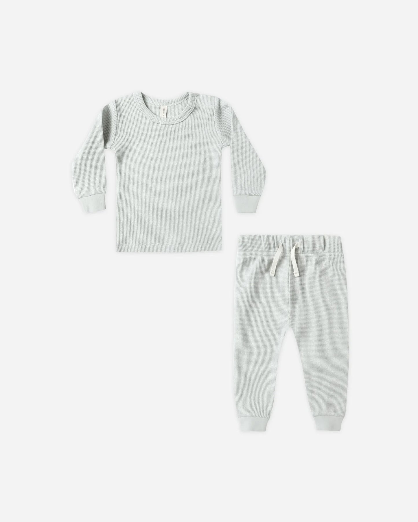 Waffle Top + Pant Set || Ice Blue