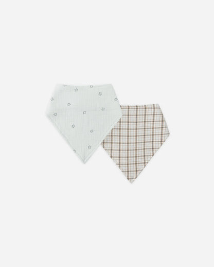 Bandana Scarf, 2 Pack || Blue Plaid, Twinkle