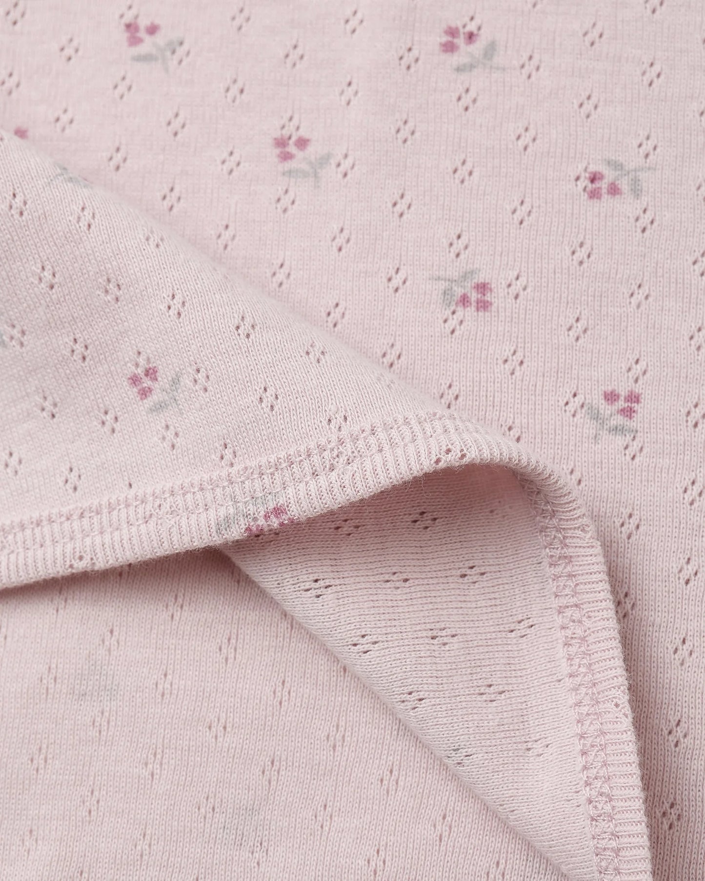 Pointelle Baby Blanket || Lilac Ditsy