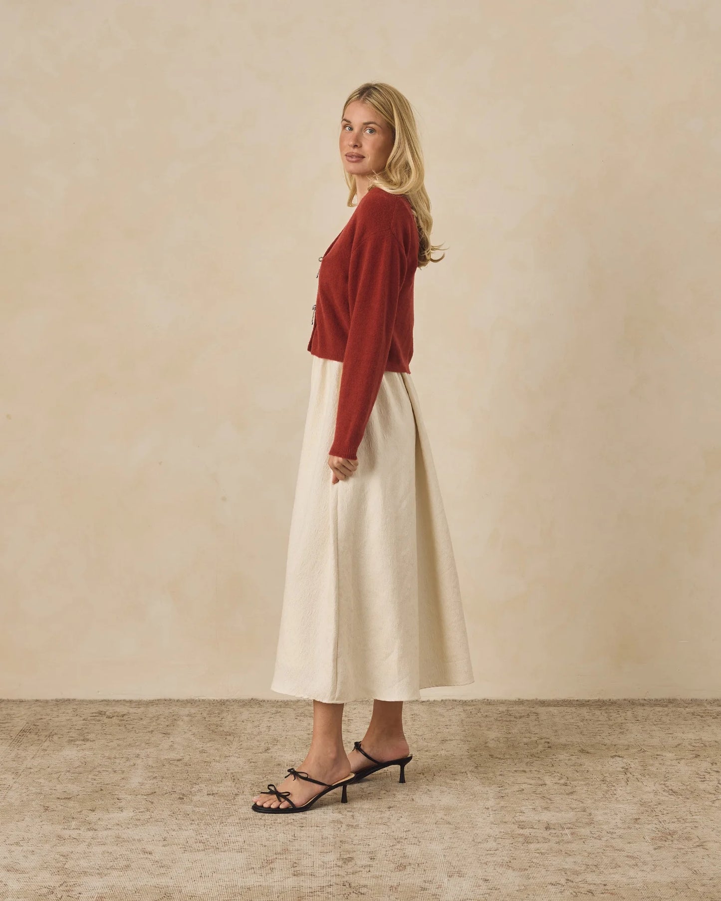 Women's Bow Cardigan | Ruby