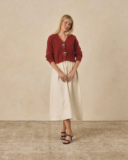 Women's Bow Cardigan | Ruby