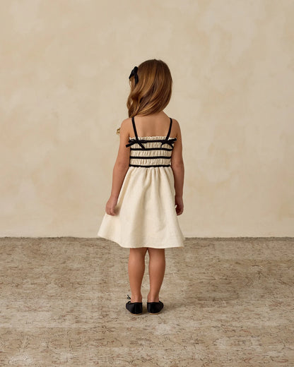Annabelle Dress | Metallic Ivory