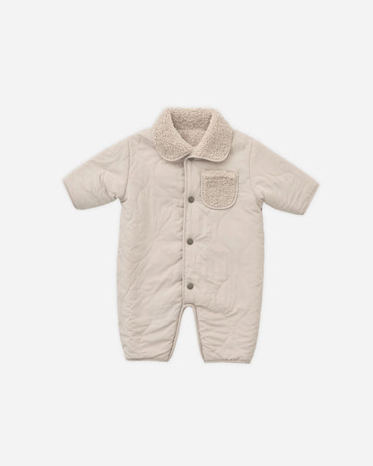 Shearling Jumpsuit || Oat