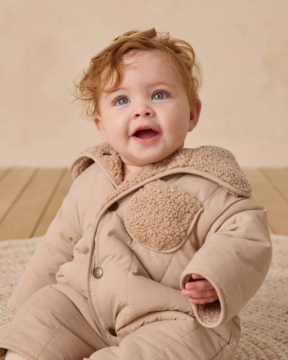 Shearling Jumpsuit || Oat