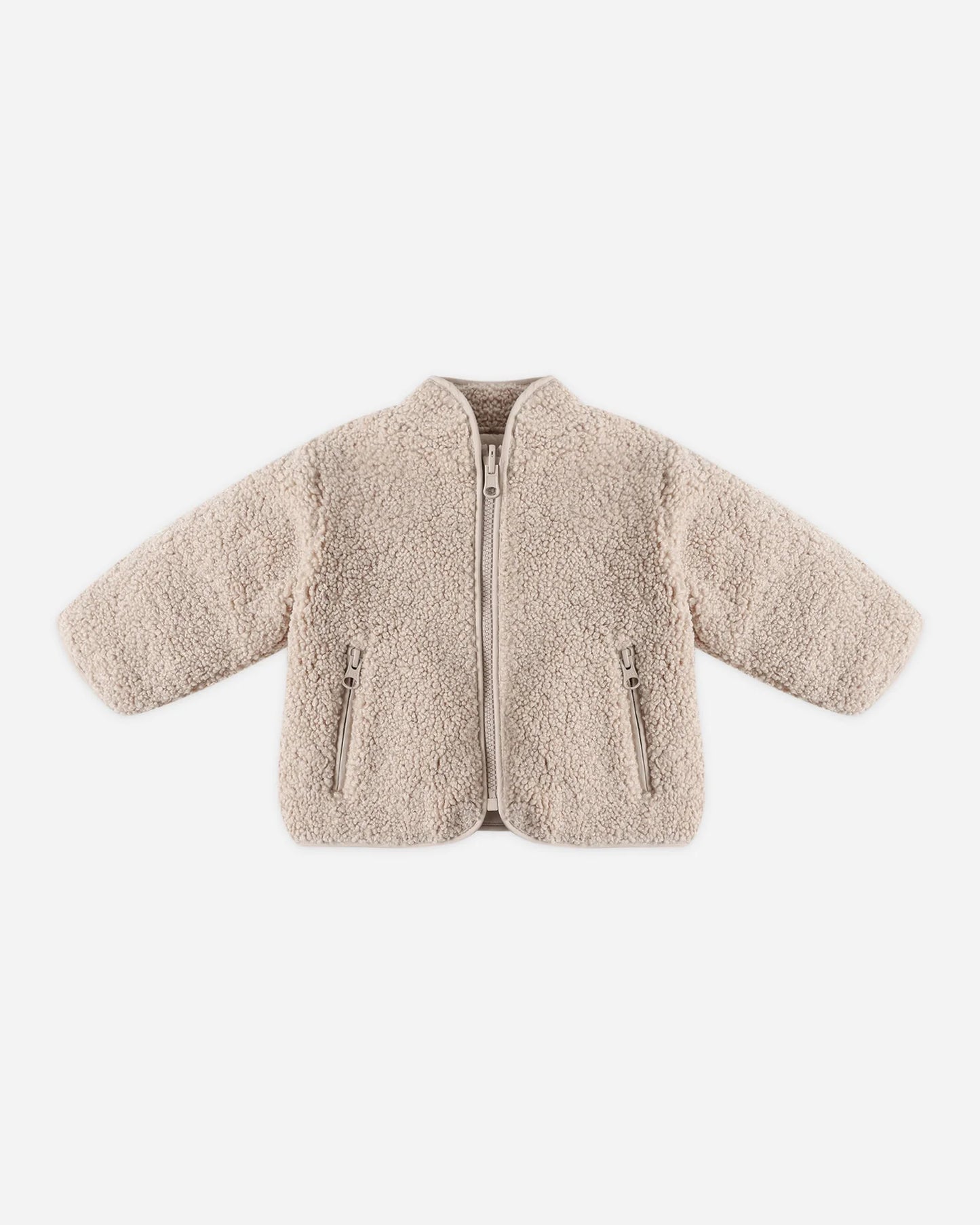 Shearling Zip Jacket || Oat