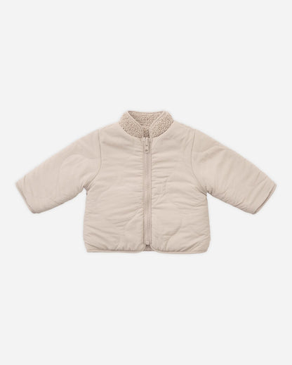 Shearling Zip Jacket || Oat