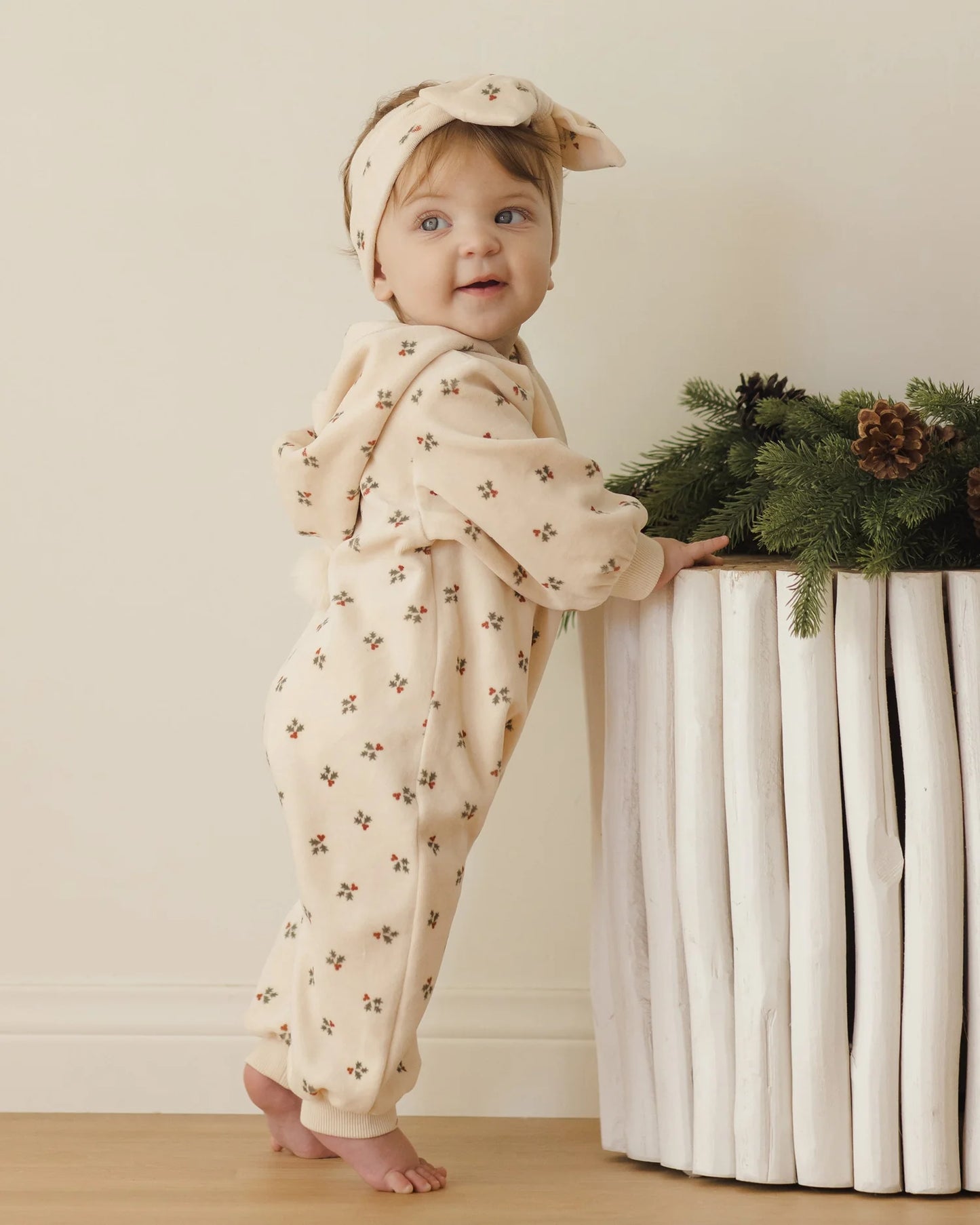 Velour Zip Jumpsuit || Holly Berry