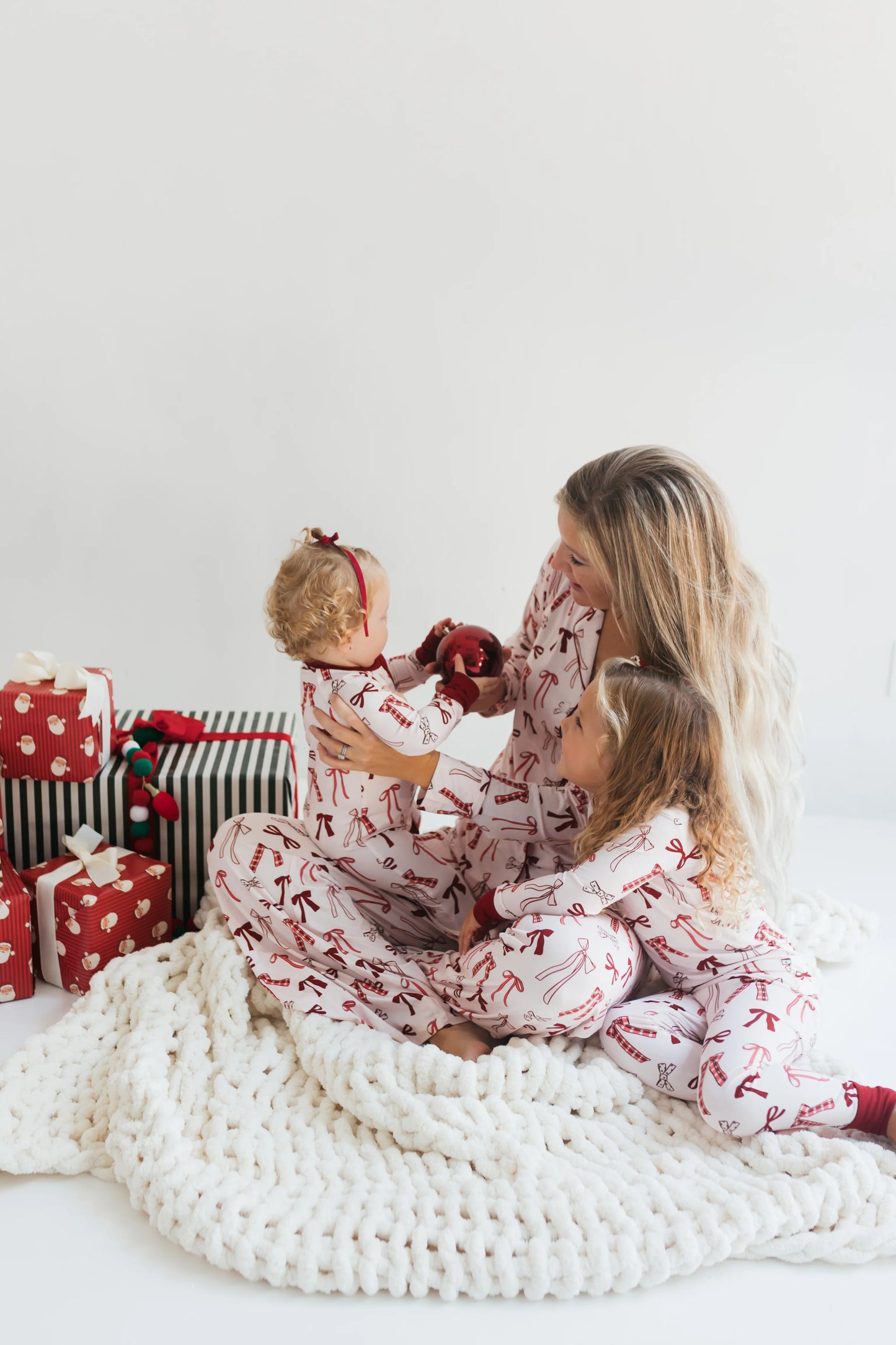 Merry Little Bows Zipper Romper