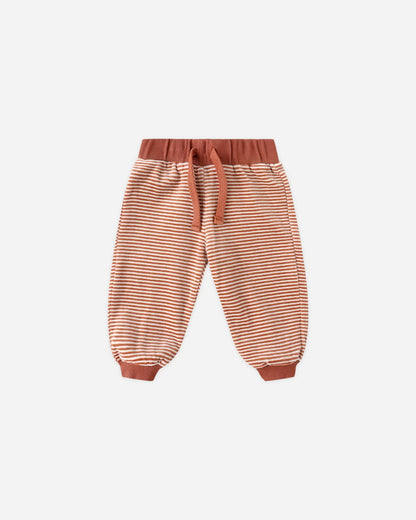 Velour Relaxed Sweatshirt + Pant Set || Candy Stripe