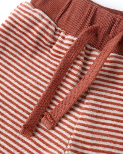 Velour Relaxed Sweatshirt + Pant Set || Candy Stripe