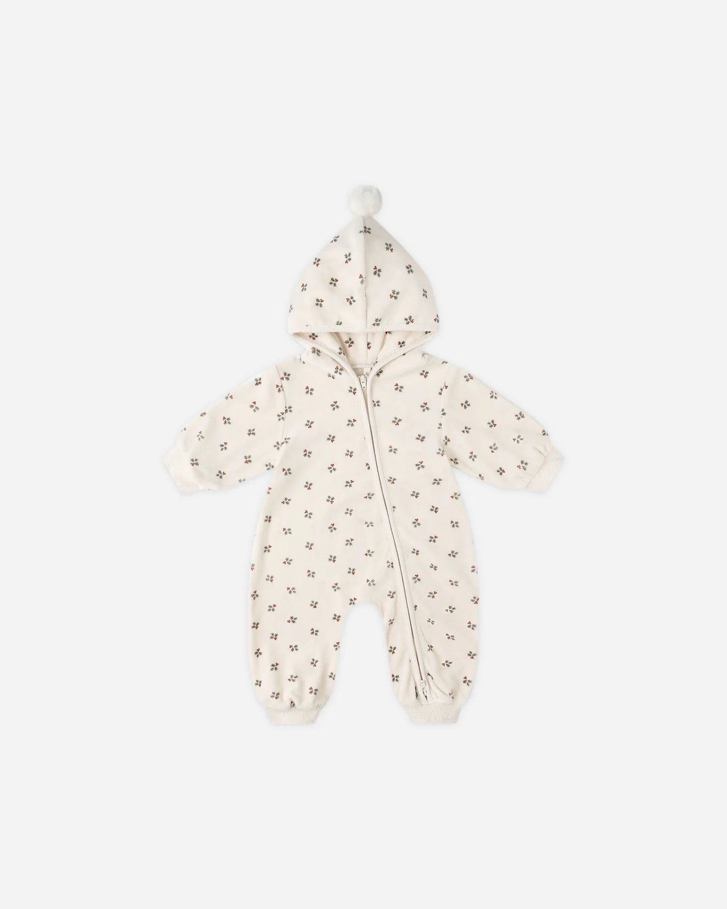 Velour Zip Jumpsuit || Holly Berry