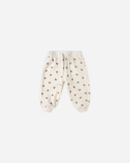 Velour Relaxed Sweatshirt + Pant Set || Holly Berry