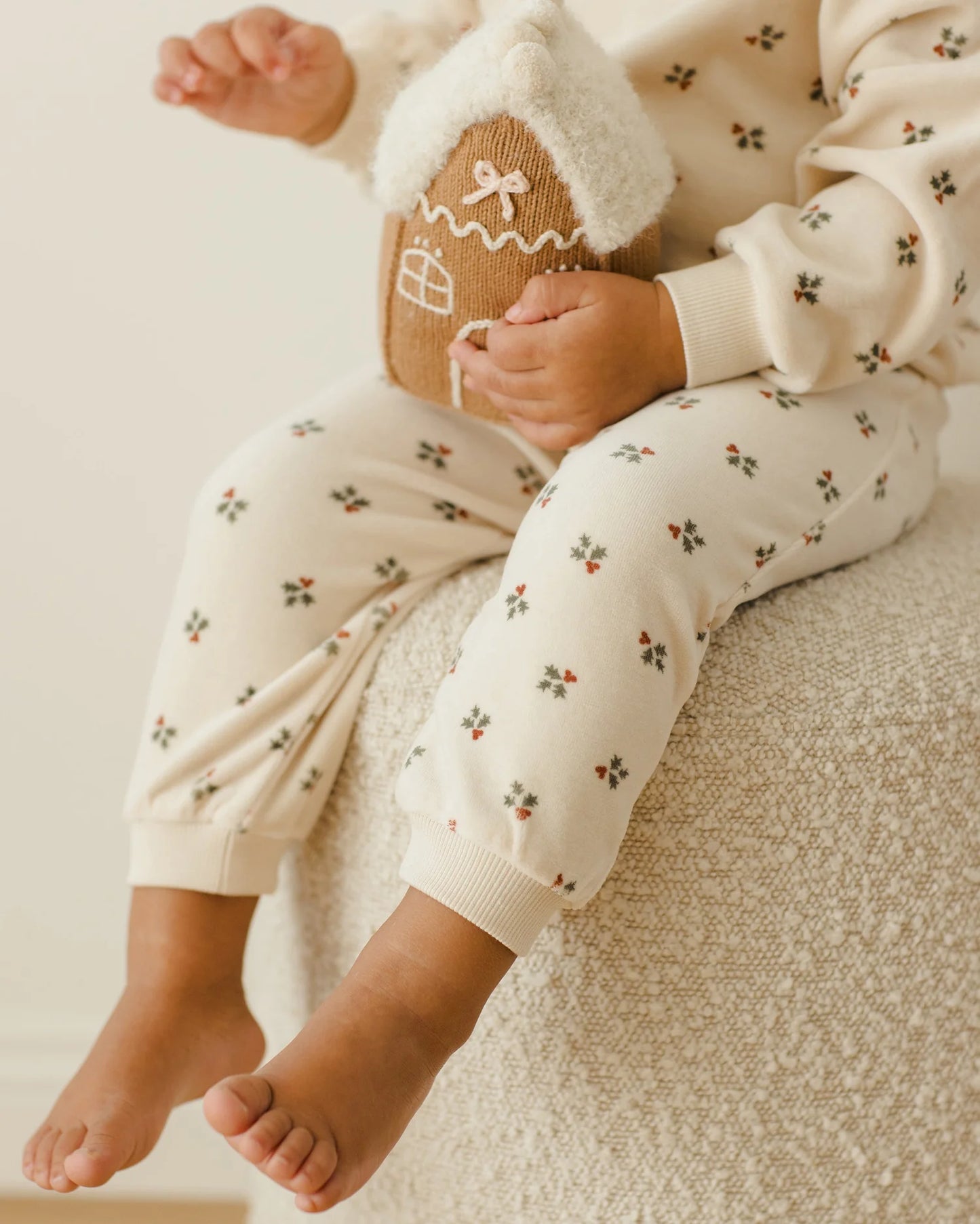 Velour Relaxed Sweatshirt + Pant Set || Holly Berry