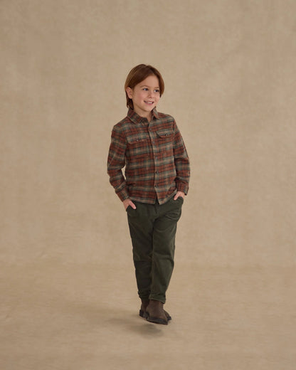 Pocketed Flannel Shirt || Holiday Plaid