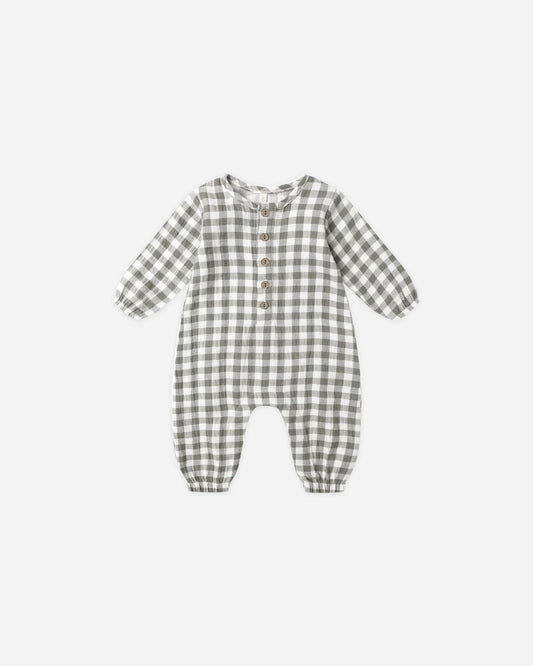 Woven Jumpsuit || Forest Check