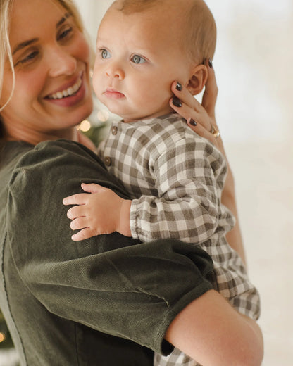 Woven Jumpsuit || Forest Check