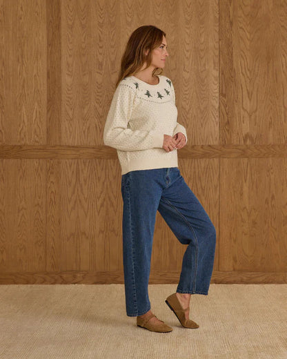 Women's Fair Isle Sweater || Trees
