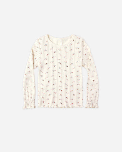 Ribbed Long Sleeve Top + Legging Set || Natural Ditsy