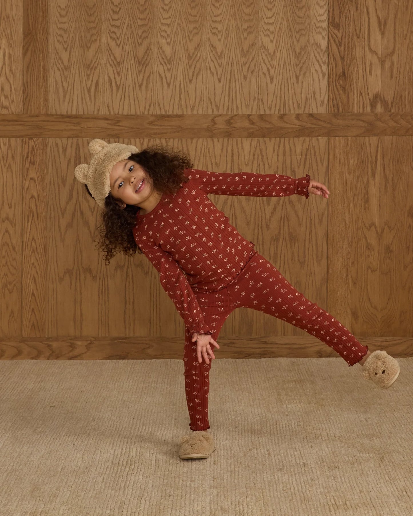 Ribbed Long Sleeve Top + Legging Set|| Ruby Ditsy