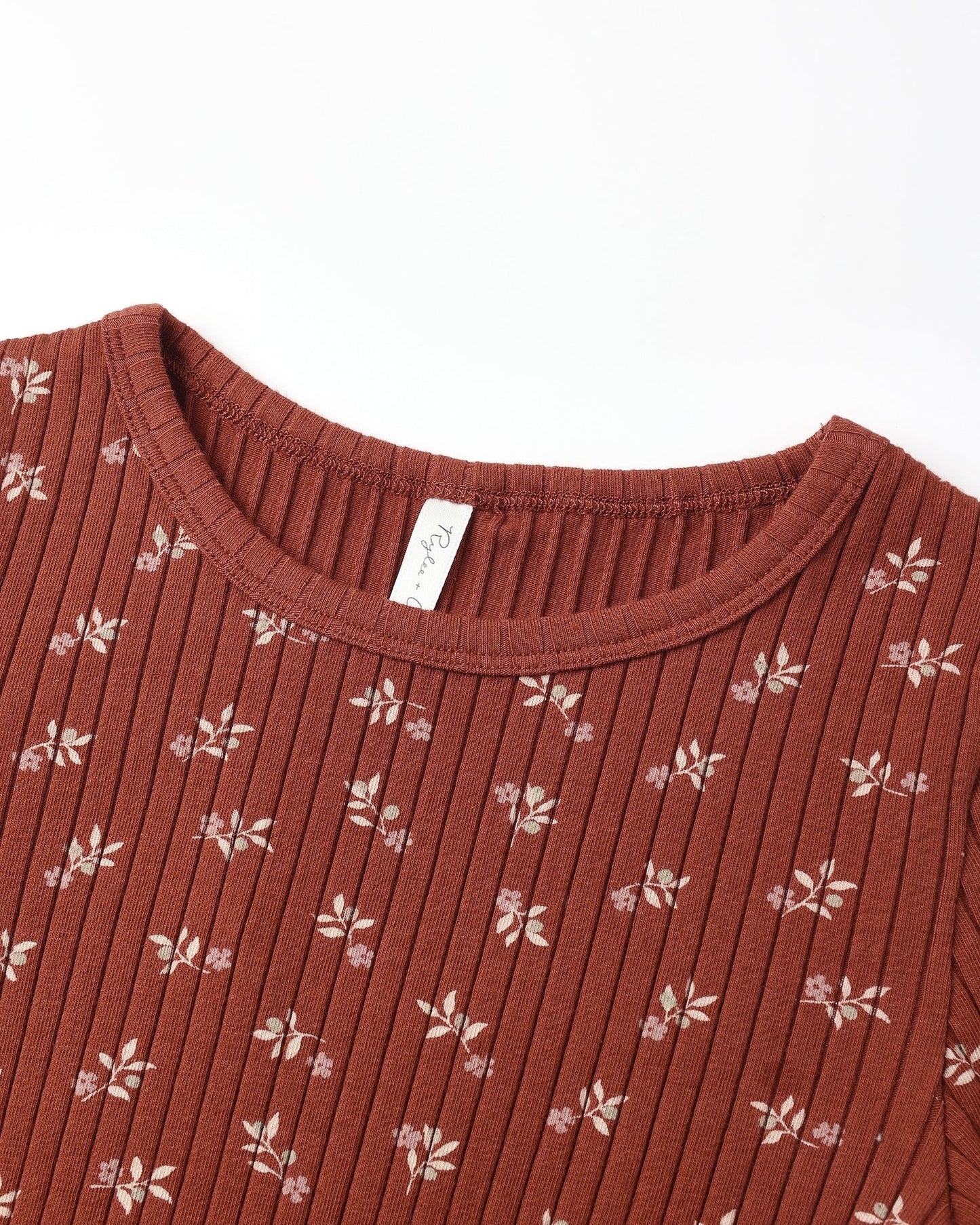 Ribbed Long Sleeve Top + Legging Set|| Ruby Ditsy