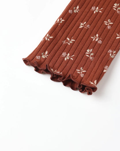 Ribbed Long Sleeve Top + Legging Set|| Ruby Ditsy