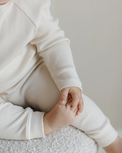 Henley Knit Top + Legging Set || Natural