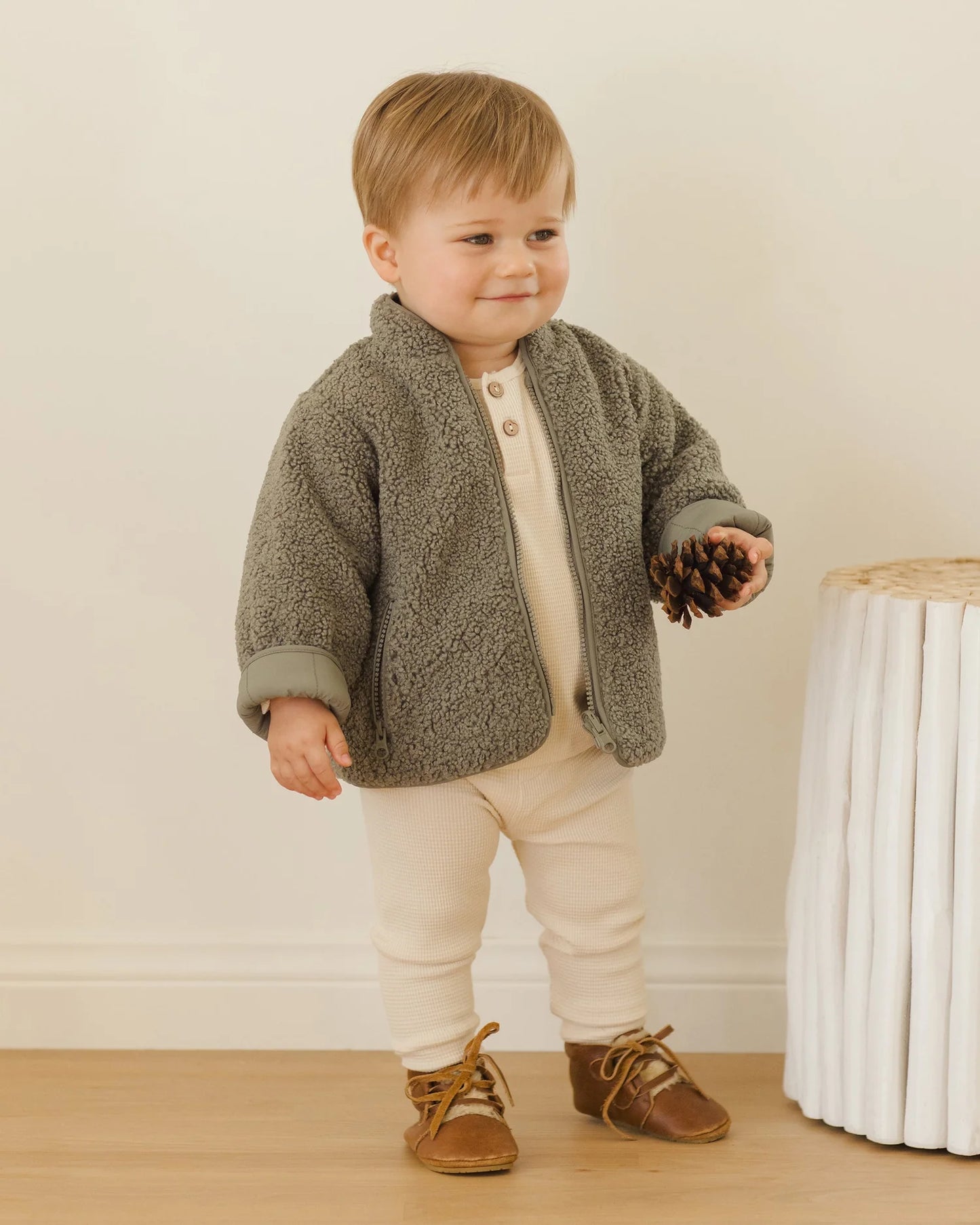 Henley Knit Top + Legging Set || Natural