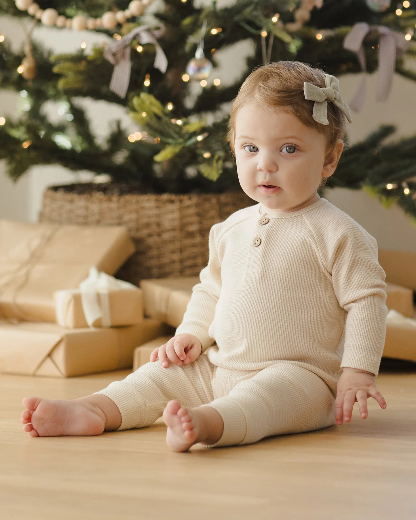 Henley Knit Top + Legging Set || Natural