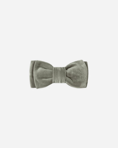 Velour Bow Headband || Forest