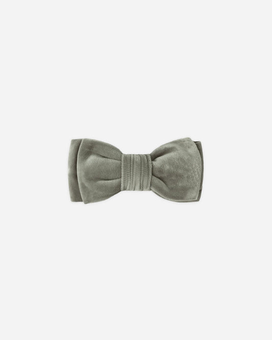 Velour Bow Headband || Forest