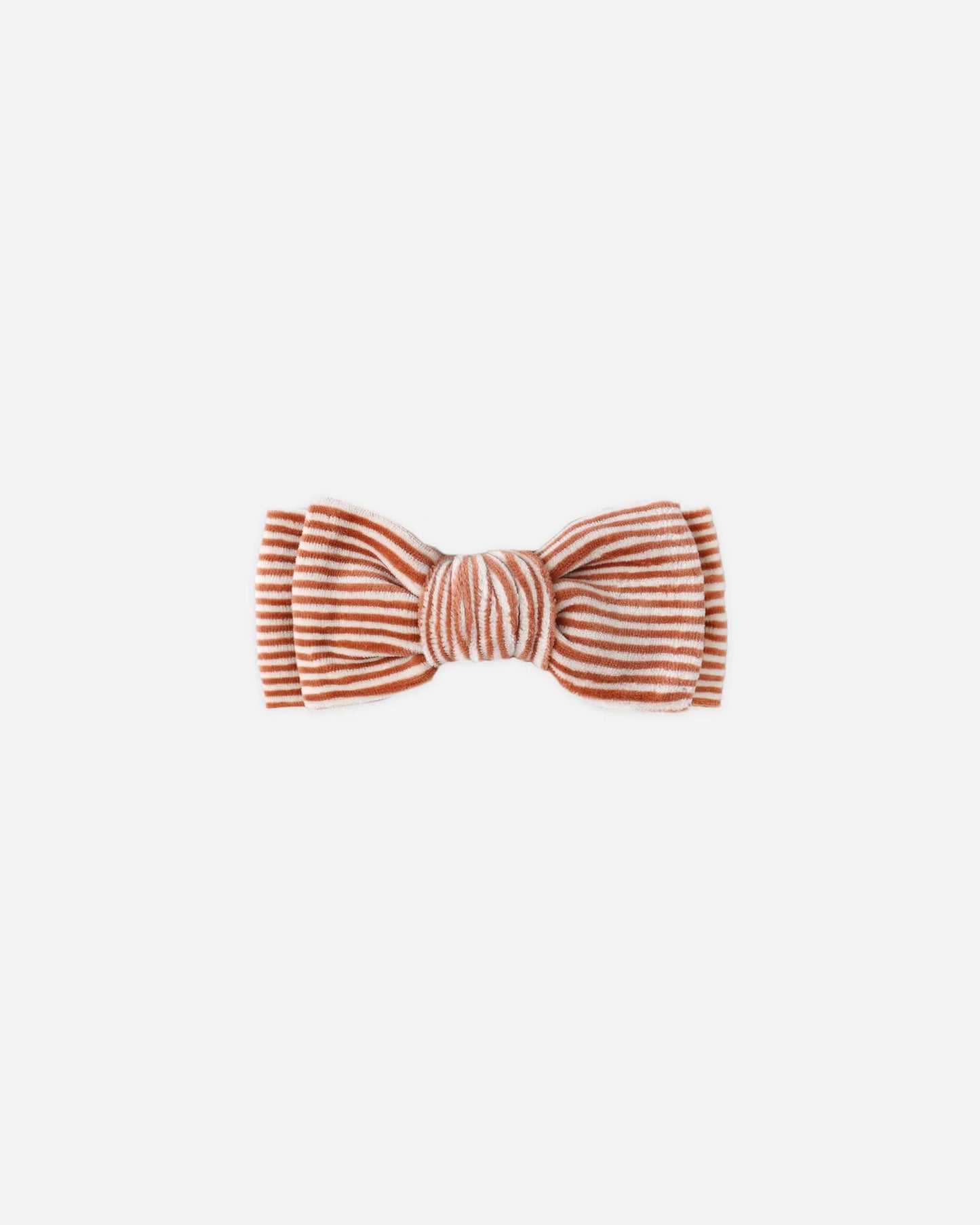 Velour Bow Headband || Candy Stripe