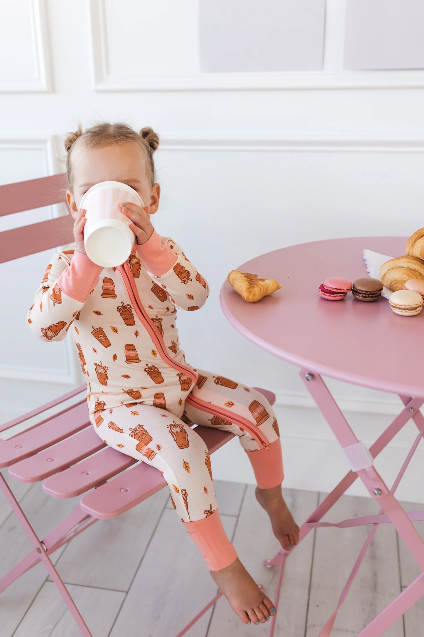 Pumpkin Latte Zipper Romper