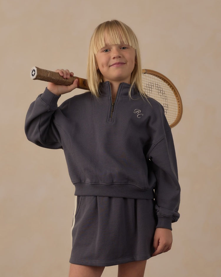Half Zip Sweatshirt + Sports Skirt | Midnight