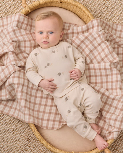 Long Sleeve Tee + Drawstring Pant | Hedgehog