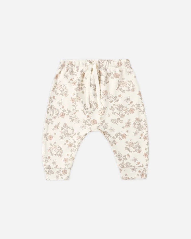 Long Sleeve Tee + Drawstring Pant | Floral Vine