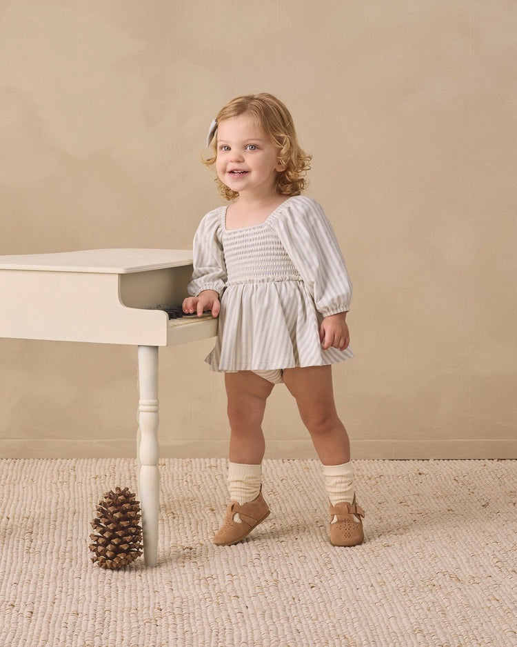 Lainey Romper | Cloud Stripe