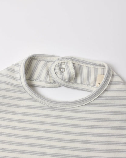 Jersey Snap Bib, 2 Pack | Sheep & Cloud Stripe