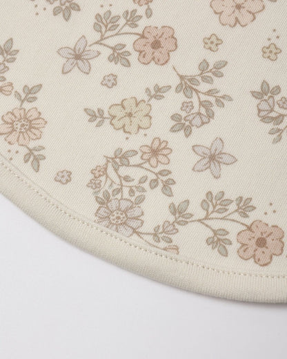Jersey Snap Bib, 2 Pack | Floral Vine & Dusty Rose